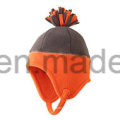 Mode Winter strickte Polar Fleece Hut / Cap mit Strick Ball